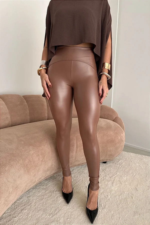 Calça legging marrom