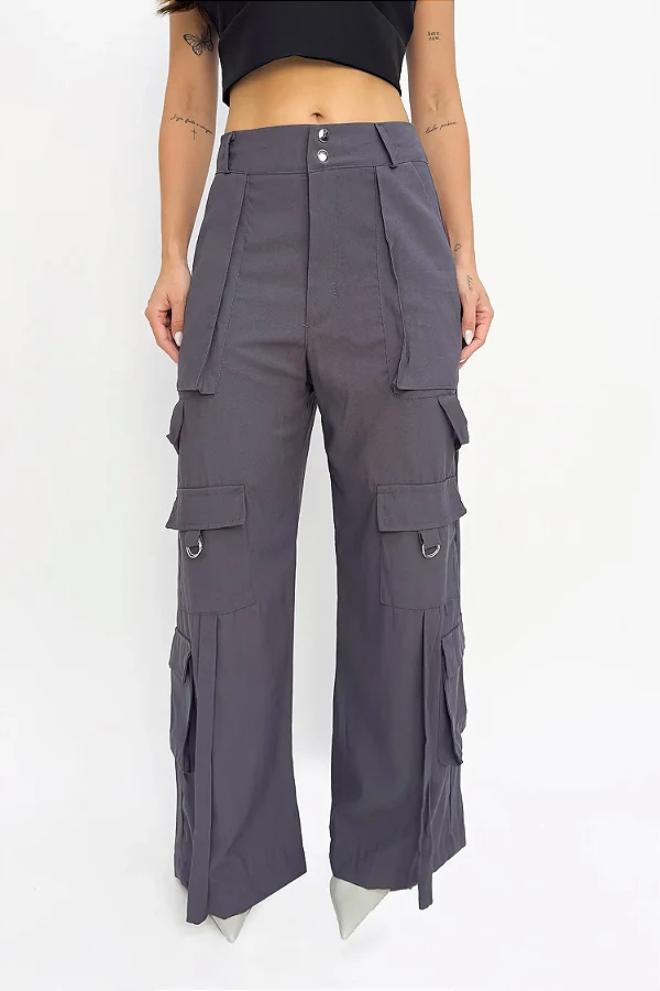 Calça Cargo Max Colors - Cinza