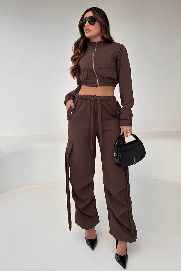 Conjunto cargo max - Marrom
