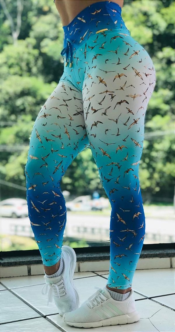 Legging fitness estampa birds - tamanho único - Madame Ninna - loja online  de confeccções femininas