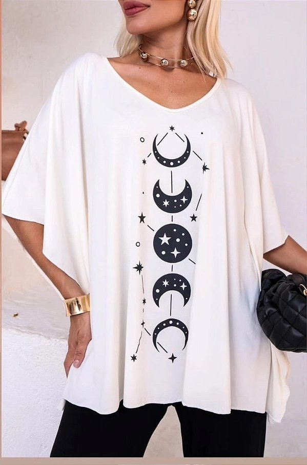 Blusa Feminina lua- branca