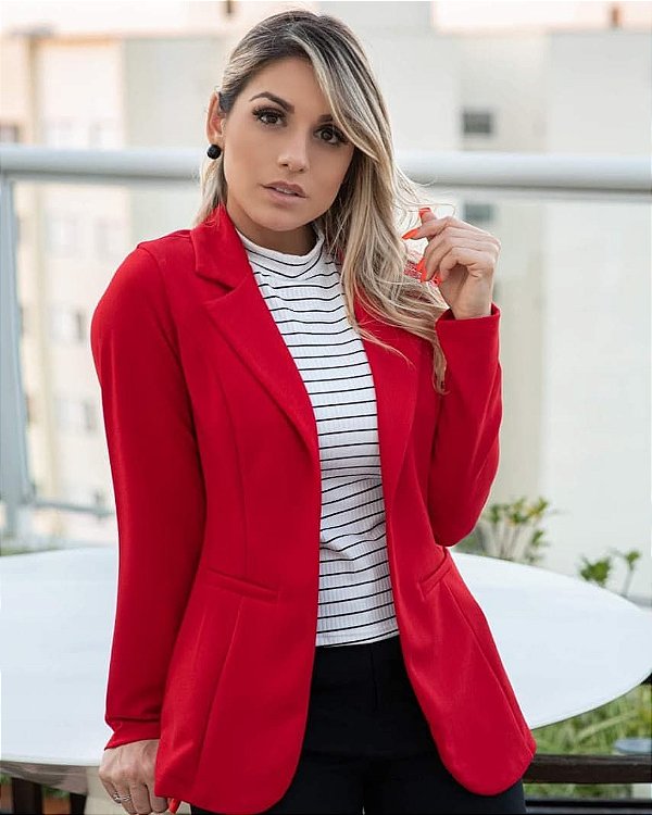 Blazer scuba - Vermelho