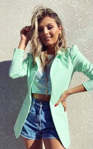 Blazer Neocrepe Verde Menta