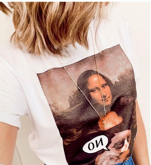 Tshirt Monalisa Cat