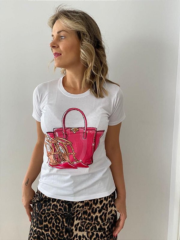 Tshirt pink bag and shoes