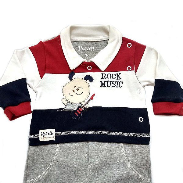 Macacão bebê Cachorrinho Guitarra