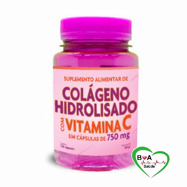 COLÁGENO HIDROLISADO 750MG COM VITAMINA  COM 120 CÁPSULAS DOCTOR BERGER BOA SAUDE