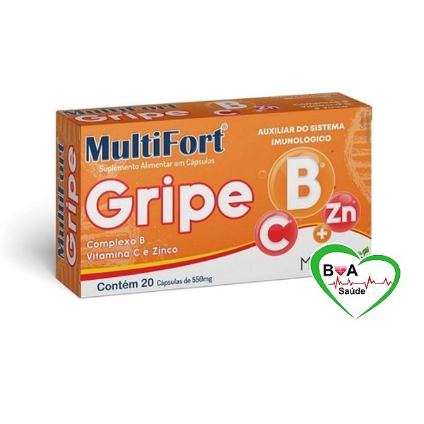 MULTIFORT GRIPE C 550 MG COM 20 CPS MULTINATURE BOA SAUDE LOJA VIRTUAL IMUNIDADE