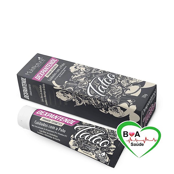 DEXPANTENOL TATTOO CUIDADOS COM A PELE 30 GRAMAS MULTINATURE BOA SAUDE TATTOO