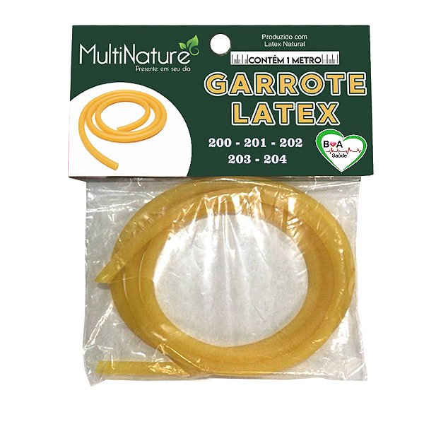 GARROTE LATEX  AMARELO 1 METRO MULTINATURE BOA SAUDE