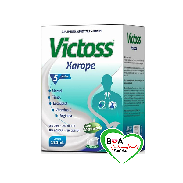 VICTOSS XPE AD  120ML SUP DE  EUCALIPTO+ VITAMINA C+ARGININA  MENTOLADO SEM ACUCAR  E GLUTEN COM COPO DOSADOR