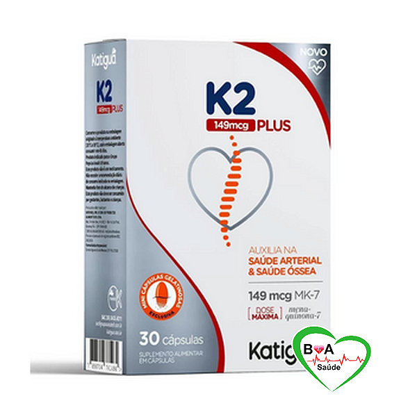 VITAMINA K2 MENAQUINONA 149 MCG COM 30 CPS KATIGUA BOA SAUDE