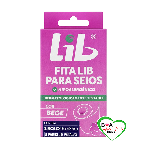 FITA LIB ADESIVA PARA SEIOS LIB PETALAS 1 ROLO + 5 PARES TAM. UNICO BOA SAUDE LIB PROMAG