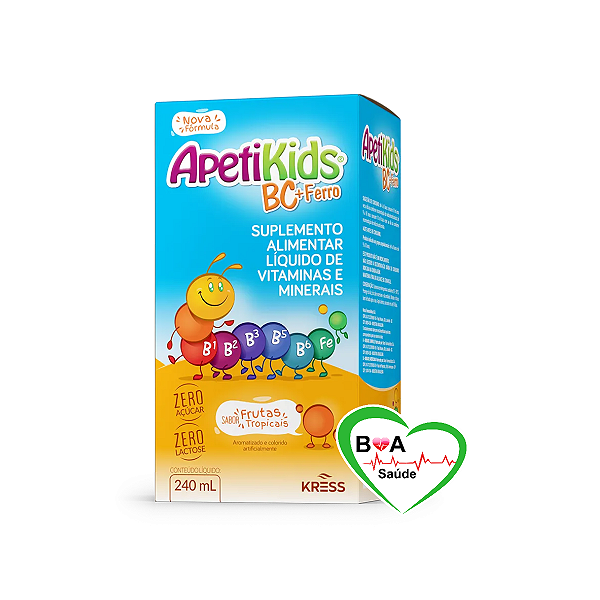 APETIKIDS FRUTAS TROPICAIS 240ML SUPLEMENTO APETITE KRESS