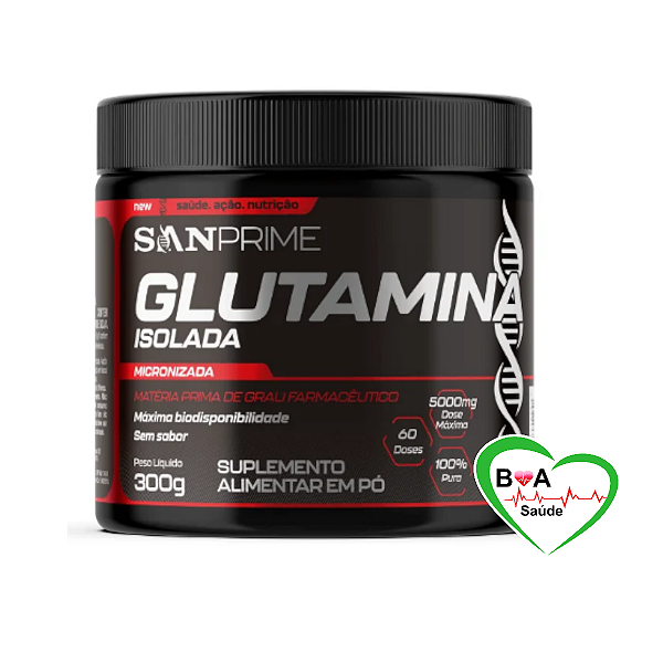 GLUTAMINA ISOLADA 300 GRAMAS SANPRIME BOA SAUDE