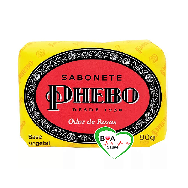 SABONETE EM BARRA PHEBO ODOR DE ROSAS TRADICIONAL PRETO AMARELHO 90 G