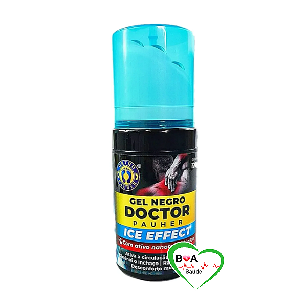 GEL NEGRO ICE EFFECT COM ESFERAS MASSAGEADORAS 120G DOCTOR PAUHER BOA SAUDE