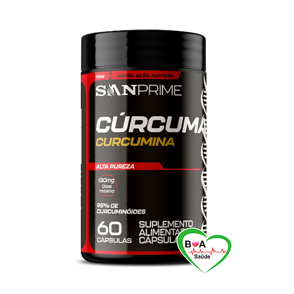 CURCUMA 130 MG COM 60 CAPS ACAFRAO DA TERRA ORIGINAL SAN PRIME BOA SAUDE