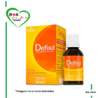 DEFIXA  VITAMINA D  GOTAS SABOR MAÇA  20ML  - Boa Saúde Loja Virtual Kress