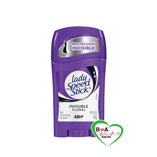 LADY SPEED STICK INVISIBLE FLORAL ANTITRANSPIRANTE EM CREME 48h VIOLETA 45G