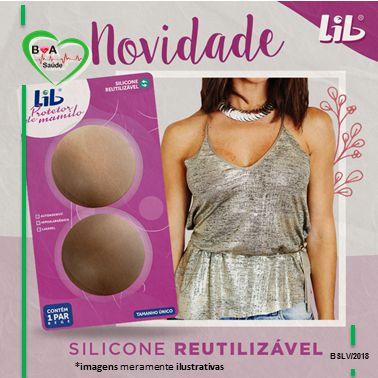LIB MINI SUTIÃ PROTETOR DE MAMILO SILICONE REUTILIZAVEL