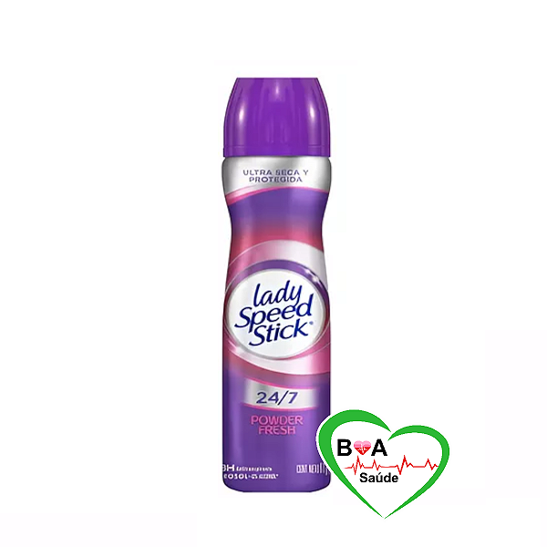 LADY AEROSOL POWDER FRESH ULTRA  24-7 ANTITRANSPIRANTE  150 ML 48h VIOLETA ROSA