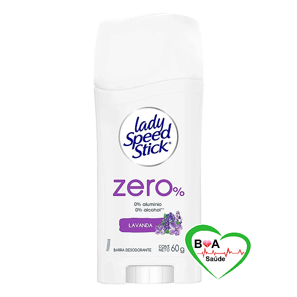LADY SPEED STICK ZERO ALUMINIO ANTITRANSPIRANTE EM CREME 48h BRANCO 60G