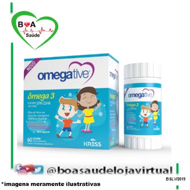 OMEGATIVE  KIDS OMEGA 3  CAPS GEL MASTIGAVEIS SABOR LARANJA COM FRUTAS SILVESTRE COM 60 CPS