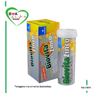 VITAMINA C 1G  BIOVITA C + ZINCO C/10 COMP EFERVESCENTE LARANJA