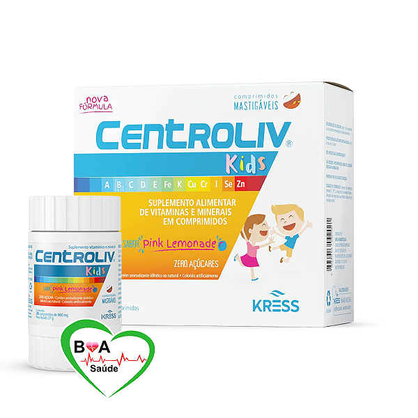 CENTROLIV KIDS SABOR PINK LEMONADE C/30 COMP MASTIGÁVEIS