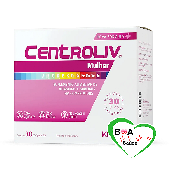 CENTROLIV MULHER COMPRIMIDOS SUPLEMENTO VITAMÍNICO E MINERAL