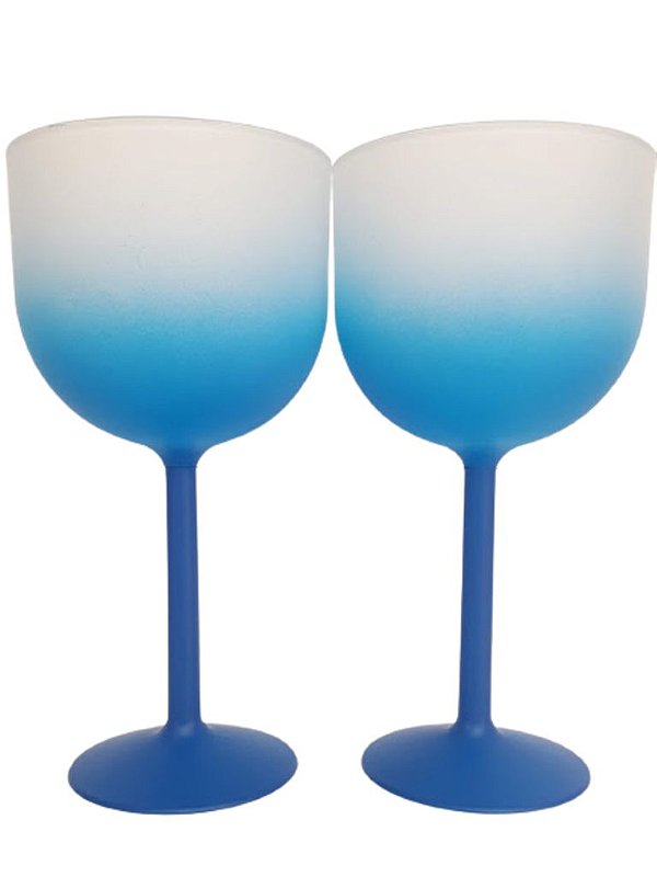 Taça de Gin Fosca Degrade Azul de 500 ml