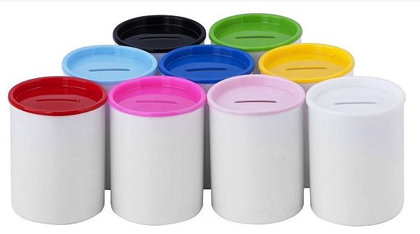 10 Cofrinhos de Acrílico Com Tampa Colorida