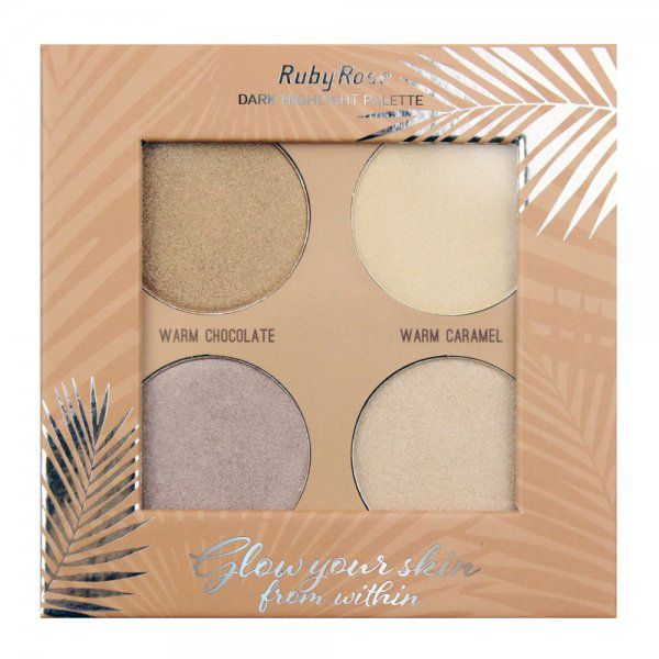 Paleta de Iluminador Glow Your Skin Dark Ruby Rose