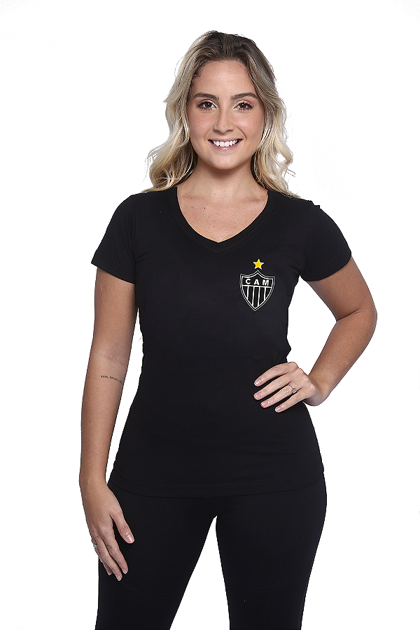 Camisa do Galo - Símbolo Tradicional Preta Feminina