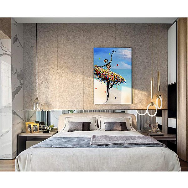 Quadro Pintura Tela óleo dança Quarto Pintado a Mão 3D 5104