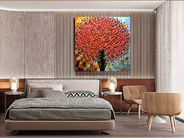 Quadro Pintura Tela mover praça nova Decorativo 5294