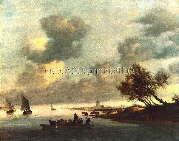 Quadro Pintura Tela ruysdael perto salomon arnheim van 5499