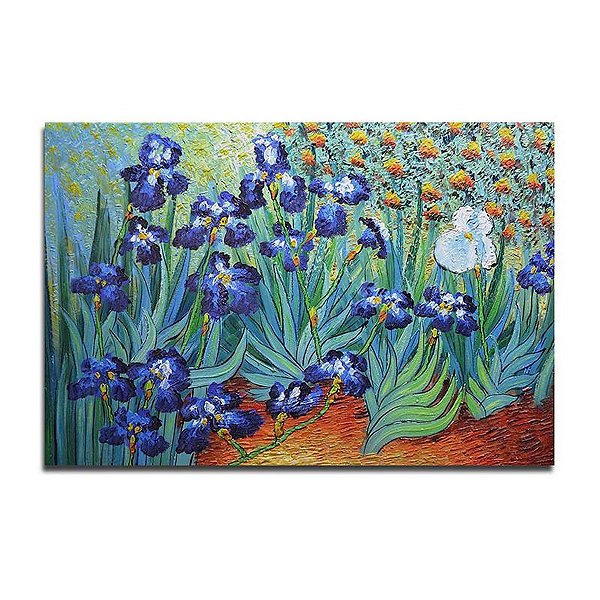 Quadro Pintura Tela replica van gogh íris Decorativo 5561