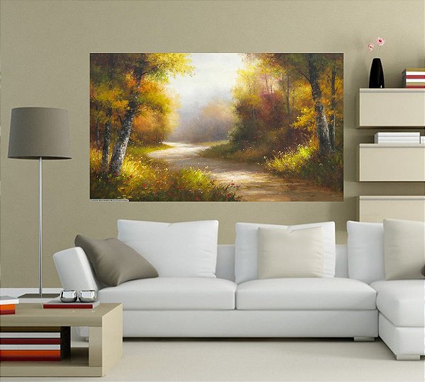 Quadro Pintura Paisagem Óleo Sobre Tela 3006