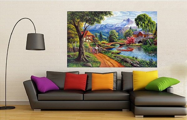 Quadro Pintura Paisagem Óleo Sobre Tela 3009