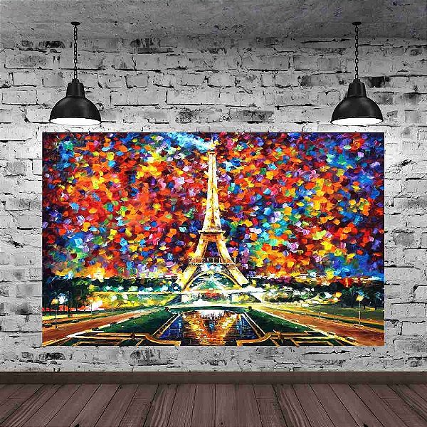 Quadro Pintura Tela Cidade Paisagem Urbana 4010