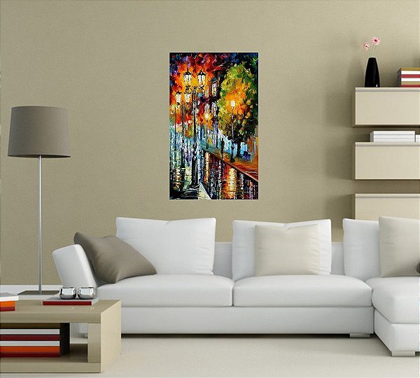 Quadro Pintura Tela Cidade Paisagem Urbana 4320