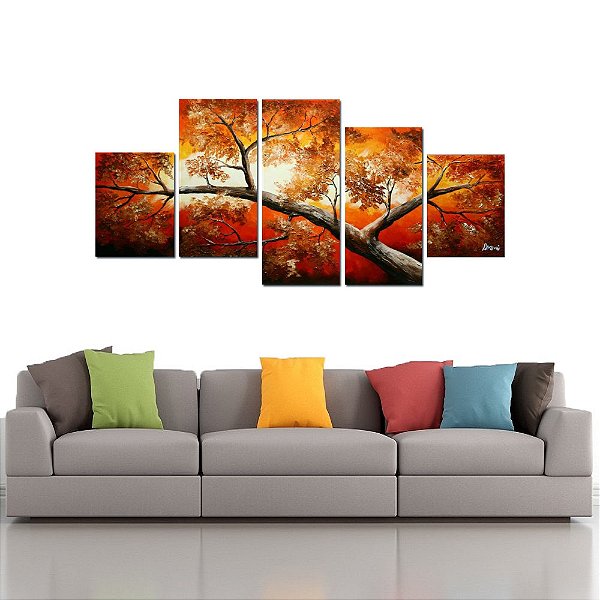 Quadro Decorativo Abstrato Arvores Moderno 44