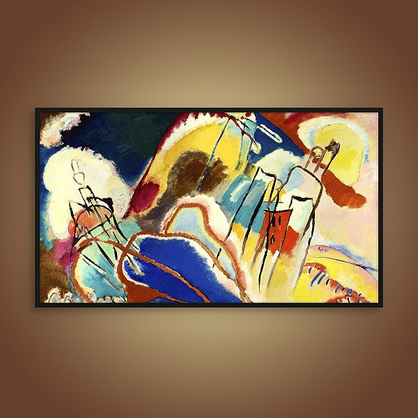 Quadro Decorativo Abstrato Wassily Kandinsky Com Cores Vibrantes E Formas 6171