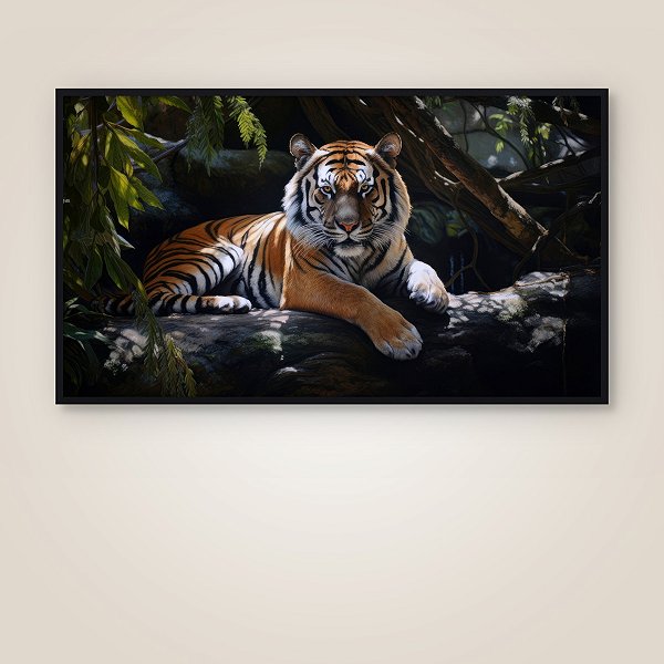Quadro Decorativo Tigre Majestoso na Selva e Natureza Selvagem 6321