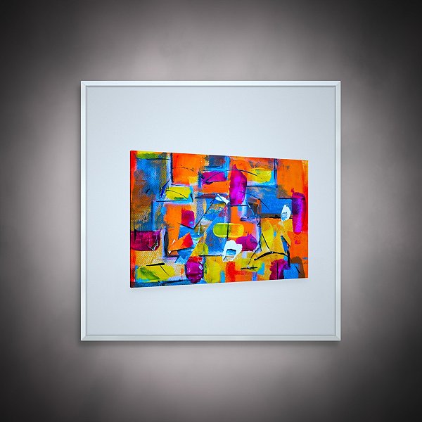 Quadro Decorativo Abstrato Moderno Cores Vibrantes Arte Contemporânea Colorida 6377