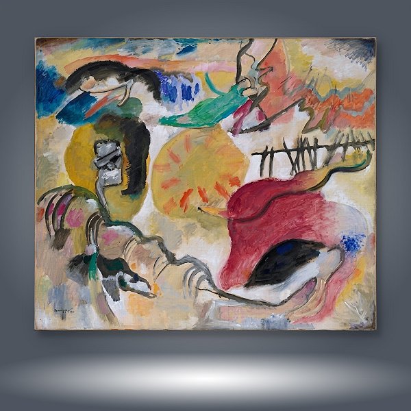 Quadro Decorativo Abstrato Composição Colorida Estilo Artistas Famosos 6477