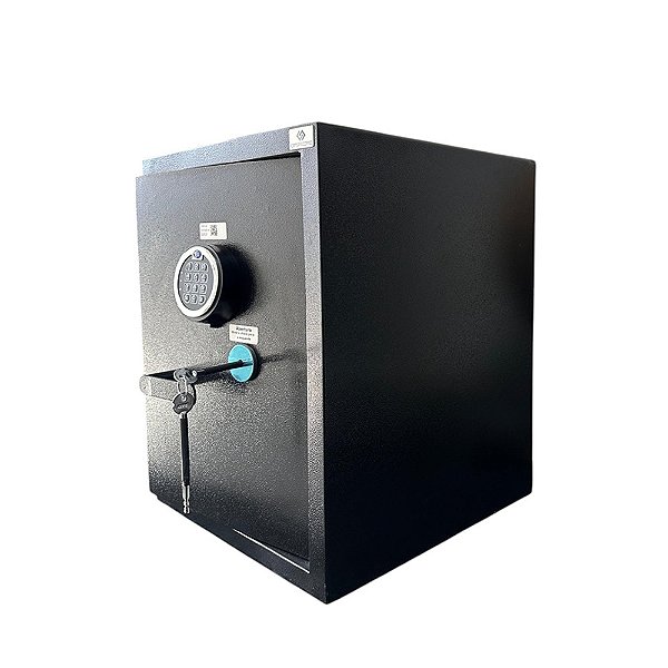 Cofre Eletrônico Digital Grande Preto - Company 50 - GS03 + Chave de Emergência