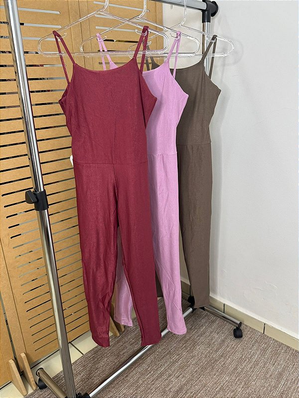 macacão costas aberta canelado